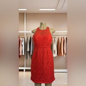 J. Crew Scarlet Lace Midi Dress